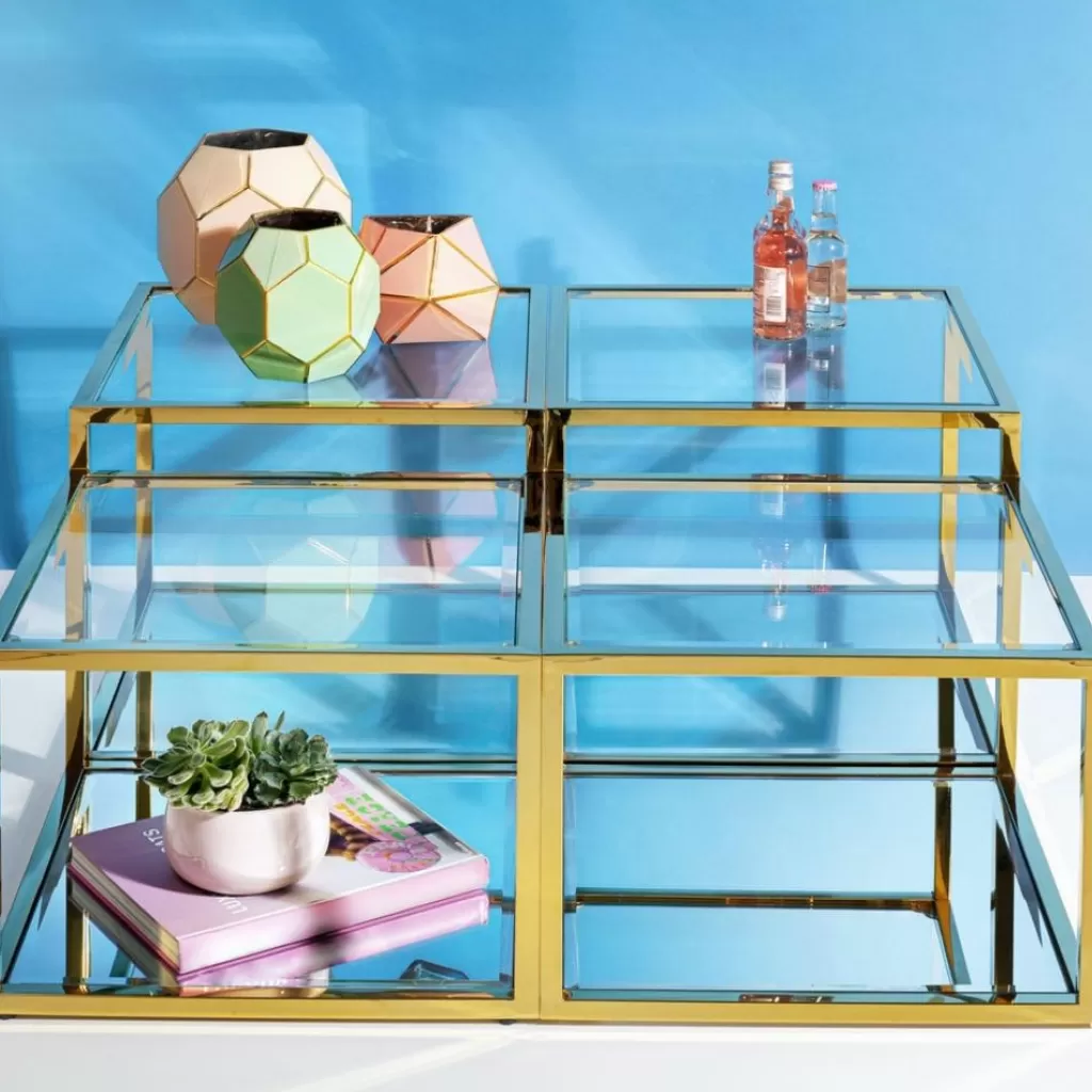 Table Basse Orion par KARE Design - Lot de 4 Pièces Dorées, Élégance Contemporaine pour Votre Salon