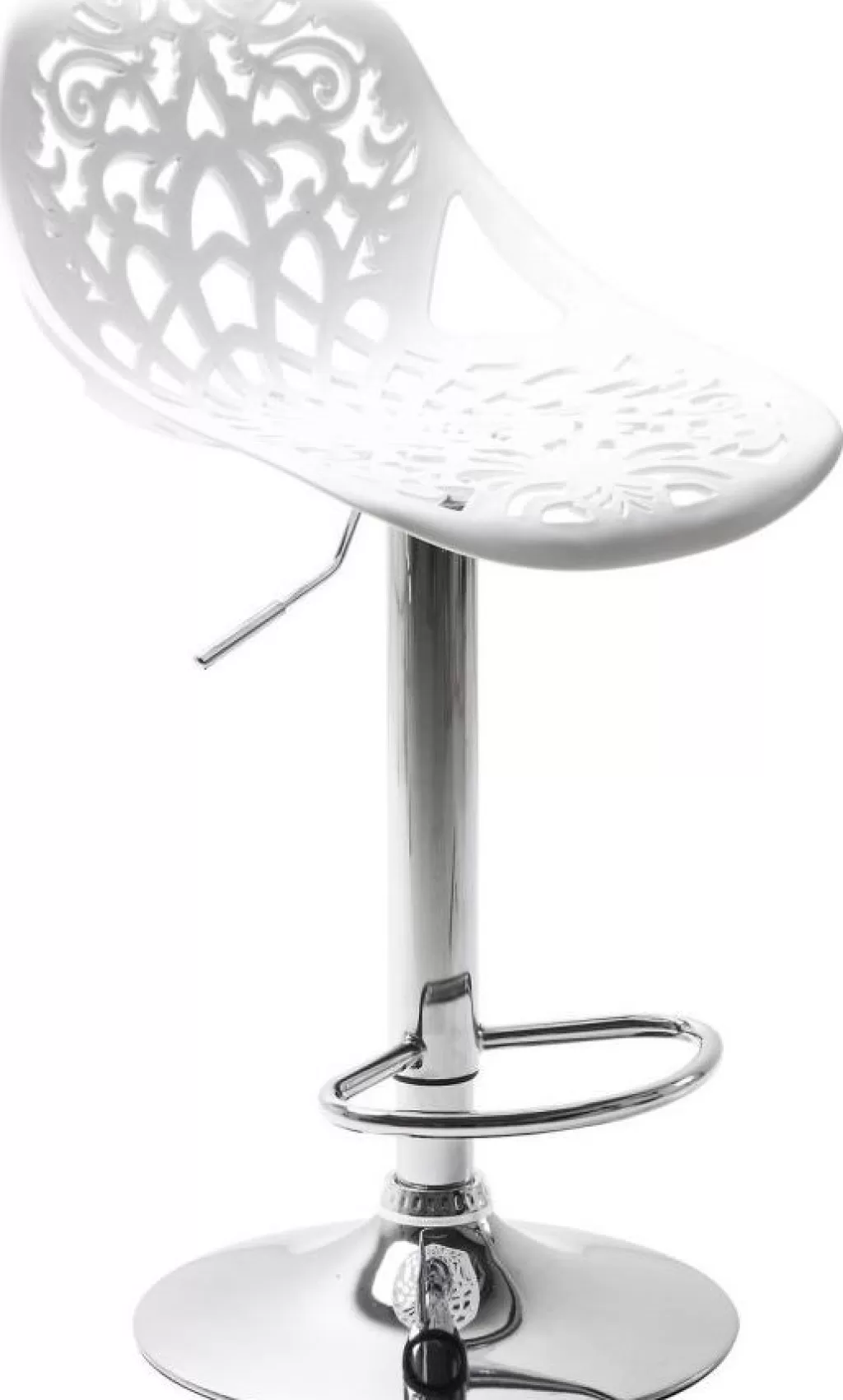 Tabourets de bar design scandinave - KARE Décoratif en blanc mat, structure métal épuré