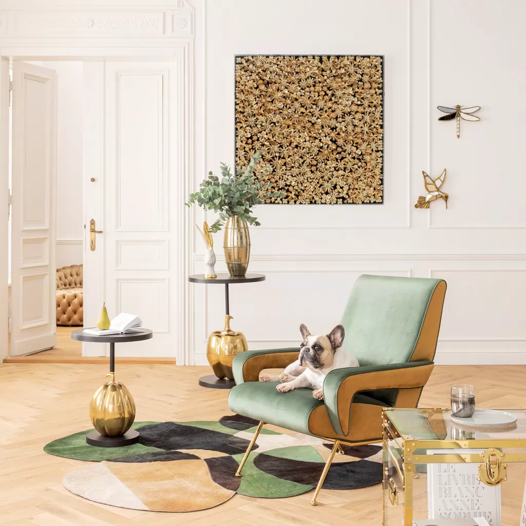Tapis design audacieux KARE Design - Modèle Ovado Colore Matto, motif géométrique vibrante, dimensions 240x170 cm pour un intérieur contemporain