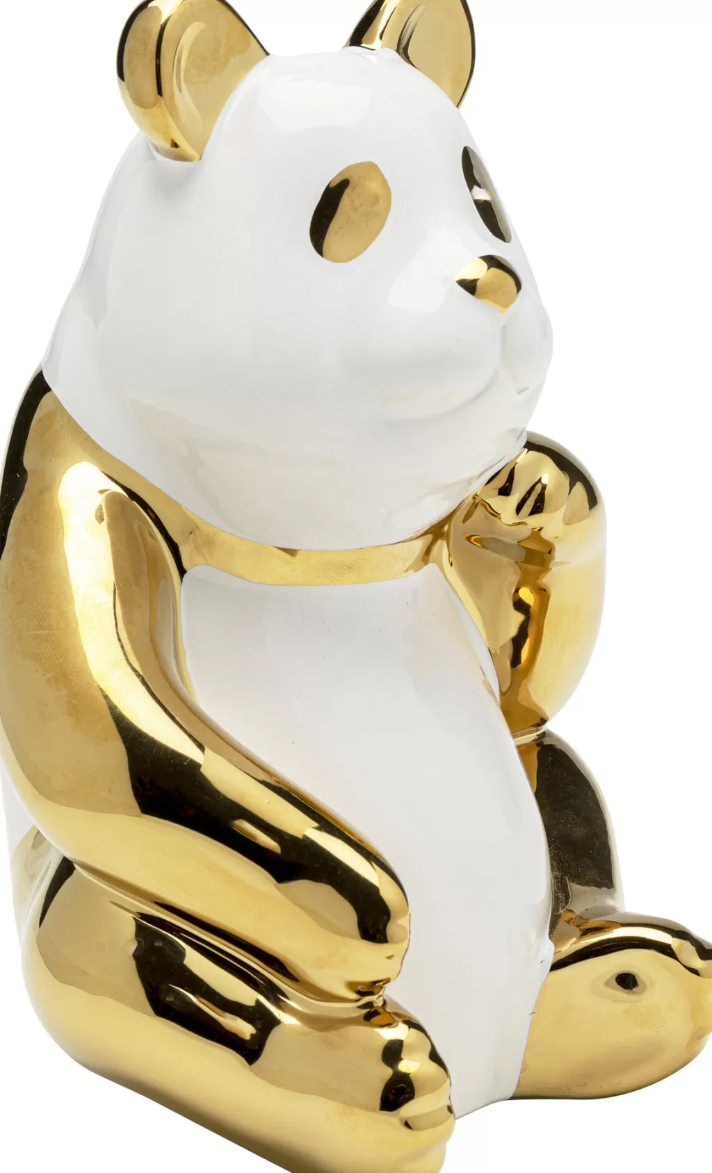 Panda Décoratif Doré par KARE Design - Ornement Moderne en Résine de 19 cm pour Intérieur