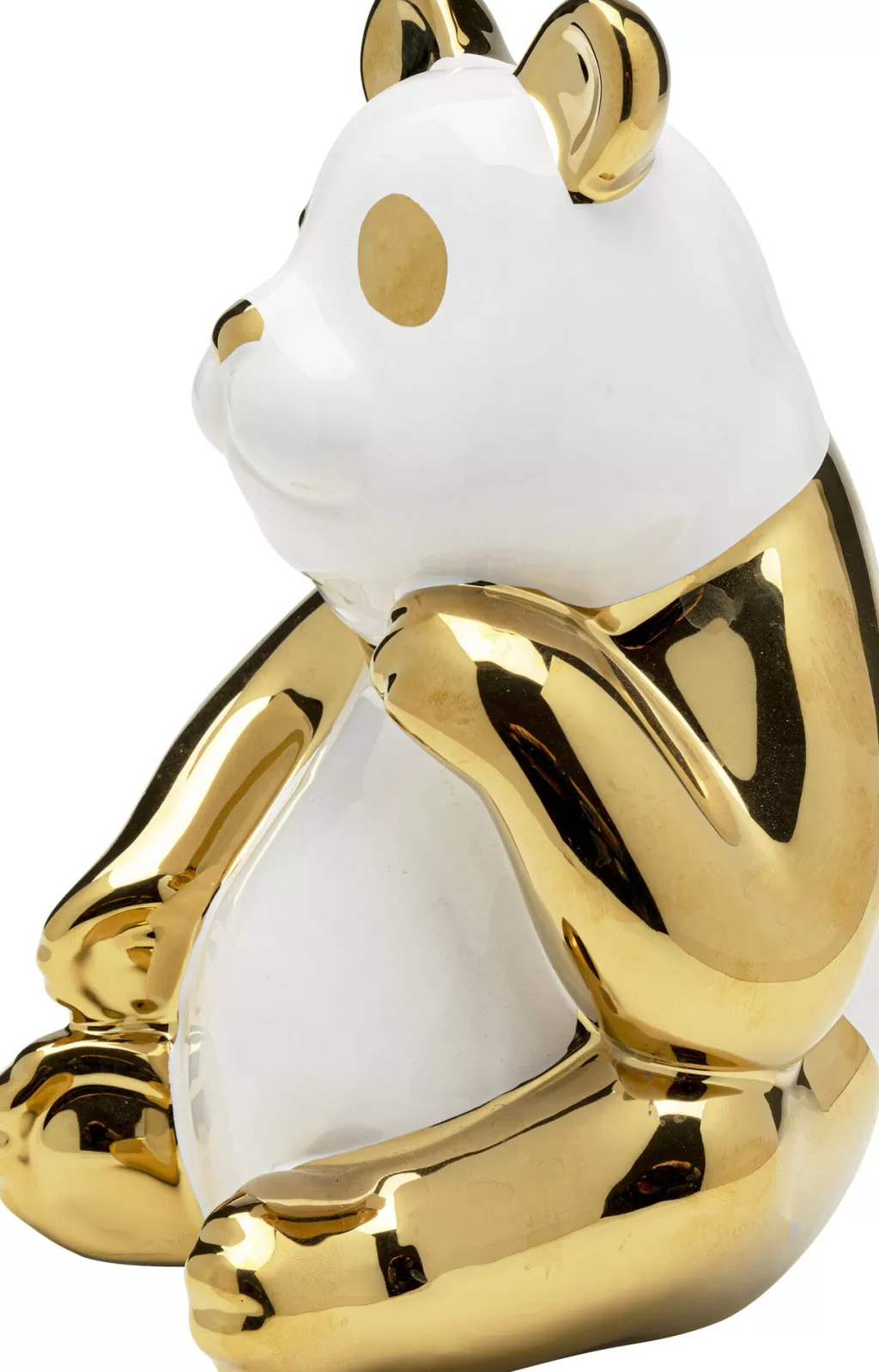 Panda Décoratif Doré par KARE Design - Ornement Moderne en Résine de 19 cm pour Intérieur