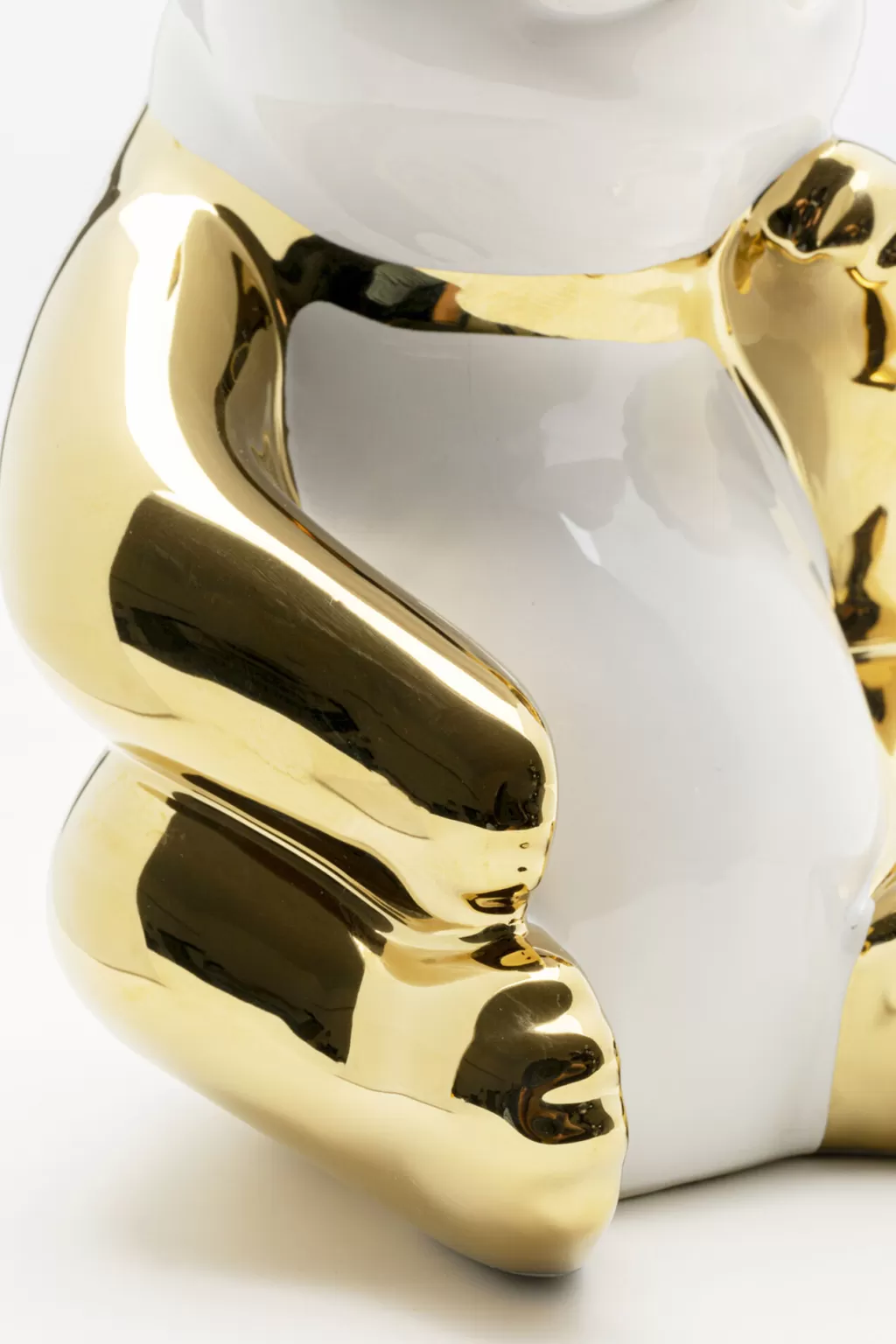 Panda Décoratif Doré par KARE Design - Ornement Moderne en Résine de 19 cm pour Intérieur