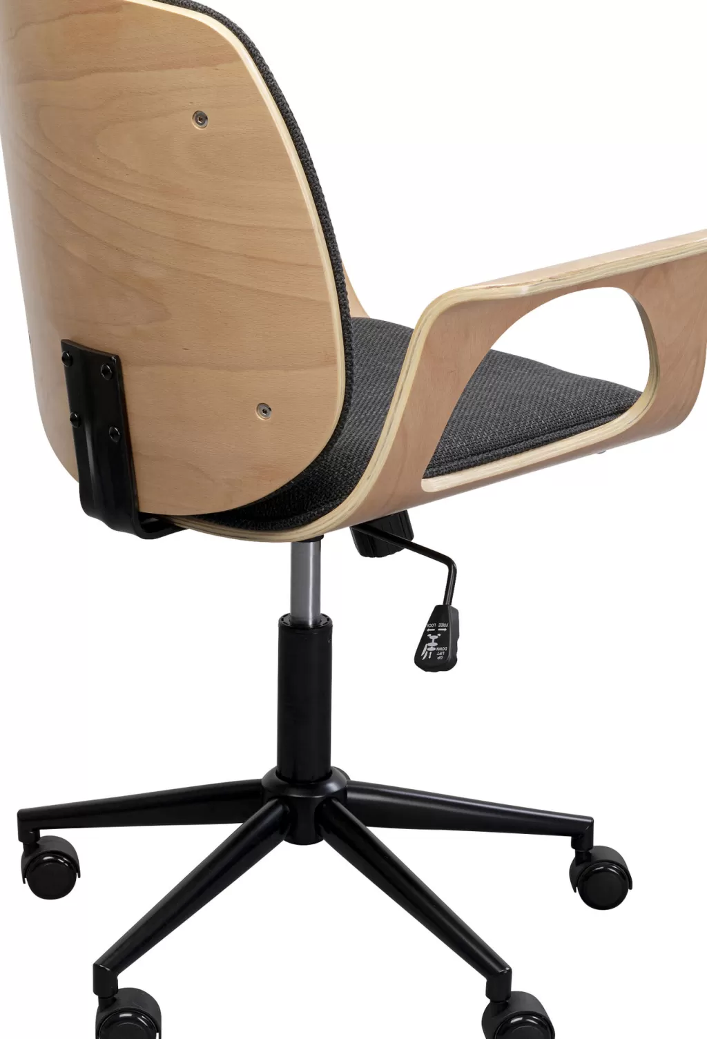 Fauteuil de Bureau Design Scandinave KARE - Patron Nature, Modèle Ergonomique en Bois Massif pour Espace de Travail Élégant et Confortable