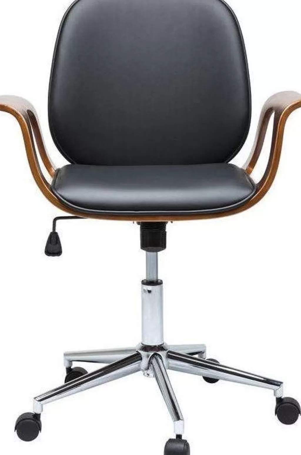 Fauteuil de Bureau Design Patron par KARE - Siège Ergonomique en Tissu Noisette, Confort Adaptable pour Espace Pro