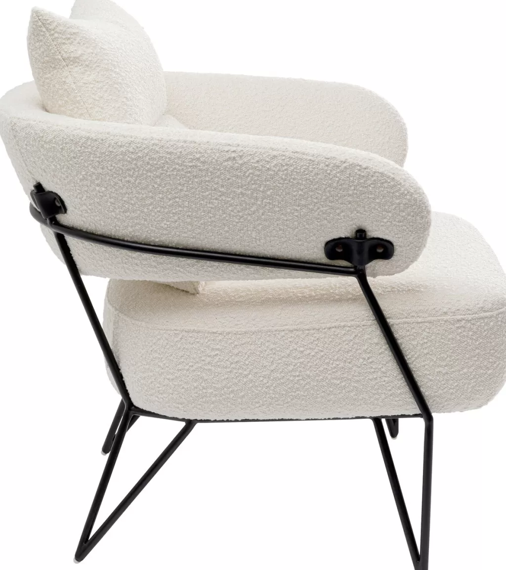 Fauteuil design Peppo pour salon confortable – Blanc neutre par KARE Design