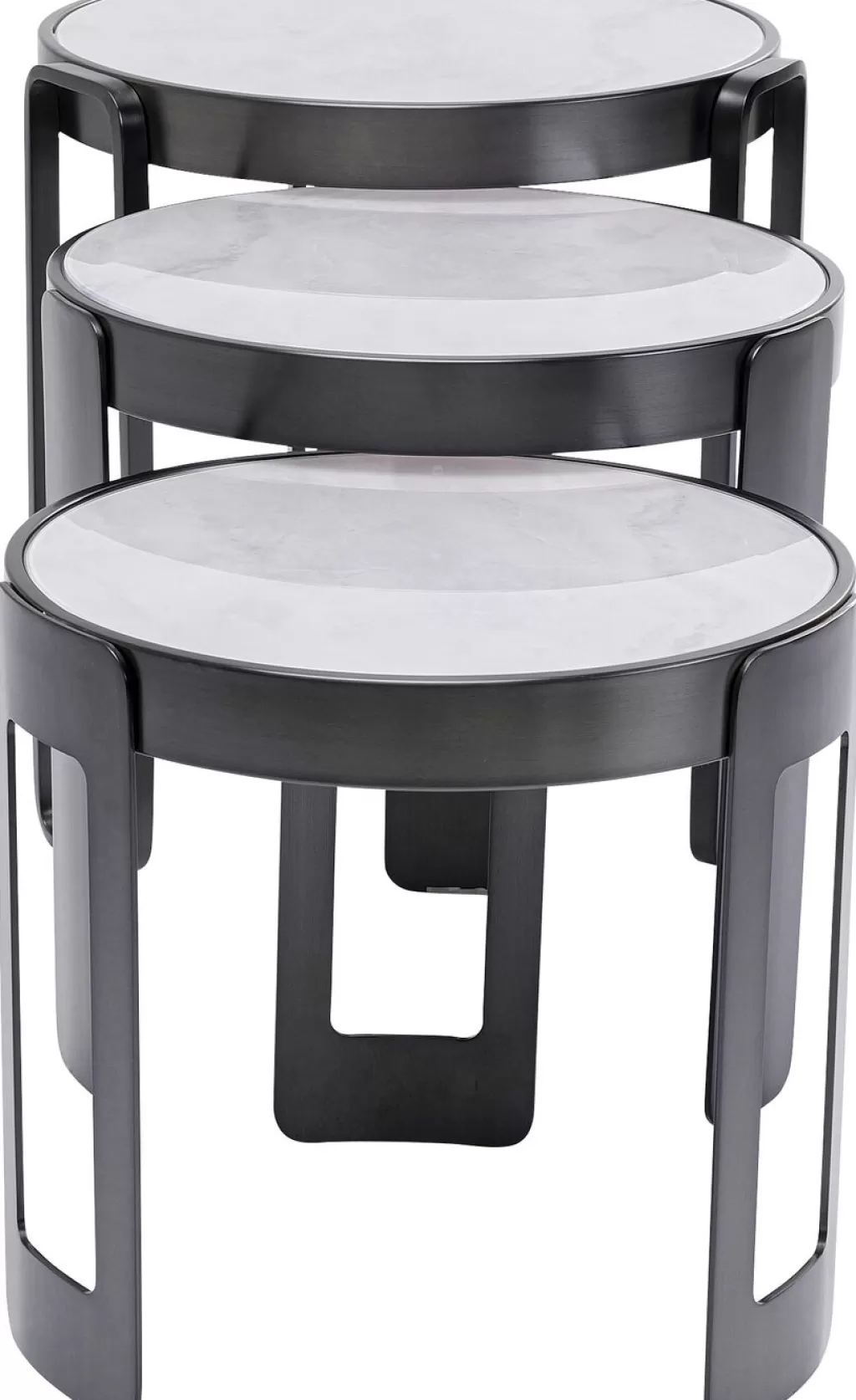 Table Basse Perelli par KARE Design | Ensemble de 3 Pièces en Noir pour Salon Contemporain