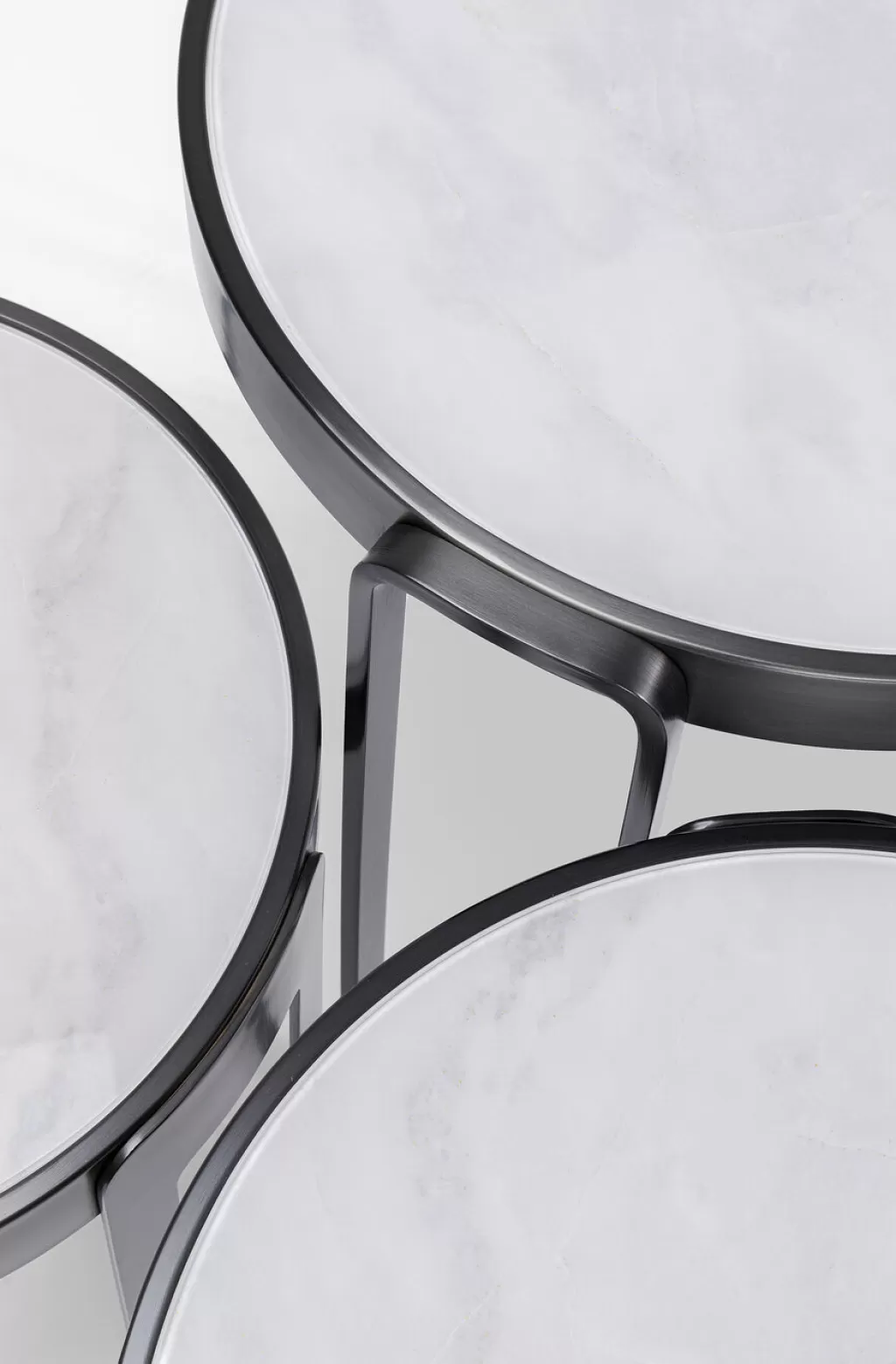 Table Basse Perelli par KARE Design | Ensemble de 3 Pièces en Noir pour Salon Contemporain