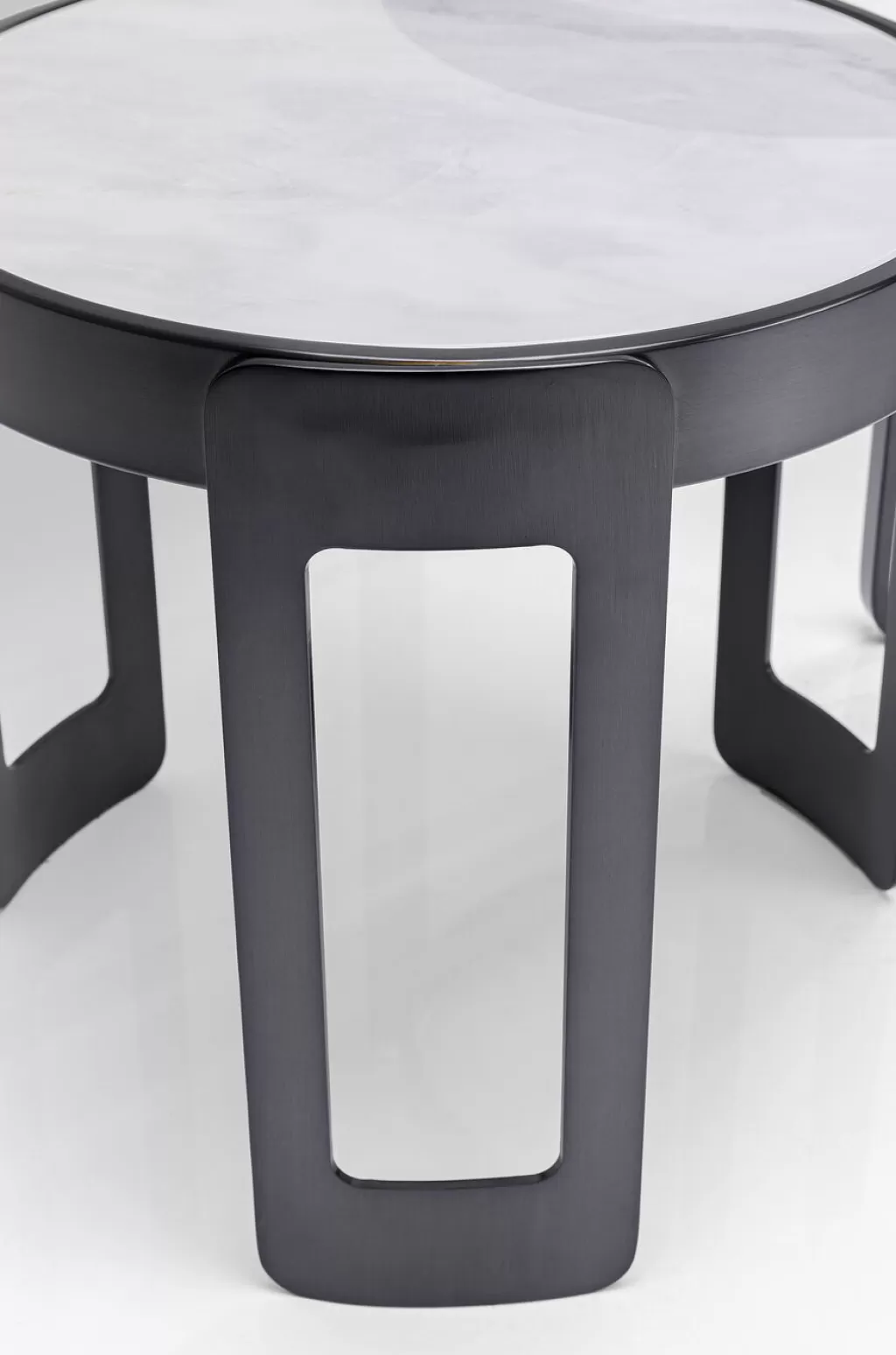 Table Basse Perelli par KARE Design | Ensemble de 3 Pièces en Noir pour Salon Contemporain