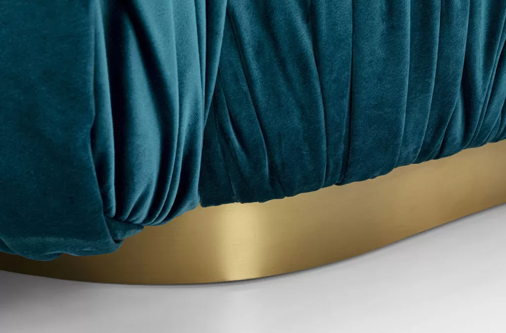 Canapé 2 places Perugia - Design contemporain en velours émeraude (195 cm) - Confort premium pour votre intérieur - KARE Design Collection Salon