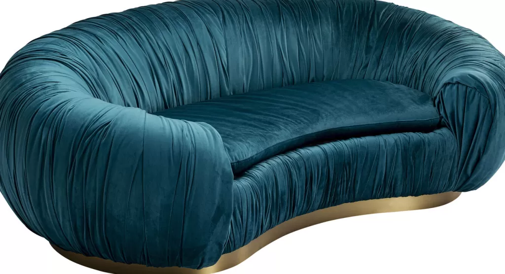 Canapé 2 places Perugia - Design contemporain en velours émeraude (195 cm) - Confort premium pour votre intérieur - KARE Design Collection Salon