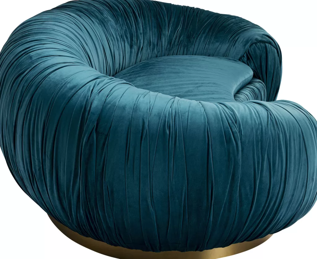 Canapé 2 places Perugia - Design contemporain en velours émeraude (195 cm) - Confort premium pour votre intérieur - KARE Design Collection Salon
