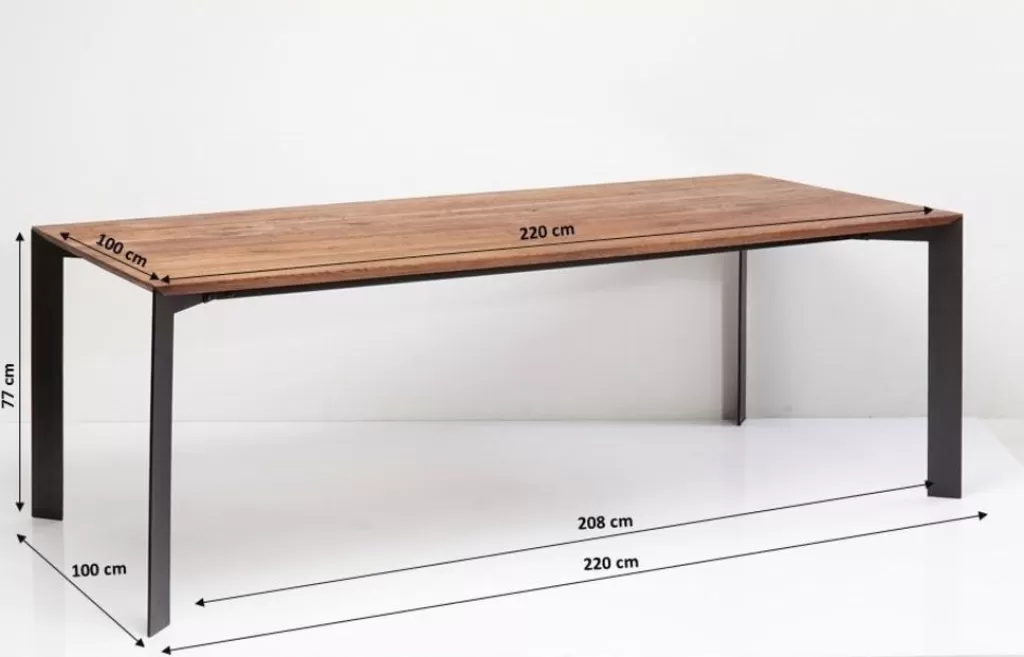 Table Phoenix Design Scandinave Moderne - 220 x 100 cm, Surface Mélaminée Résistante - Idéale pour Séjour ou Bureau, Élégante et Polyvalente