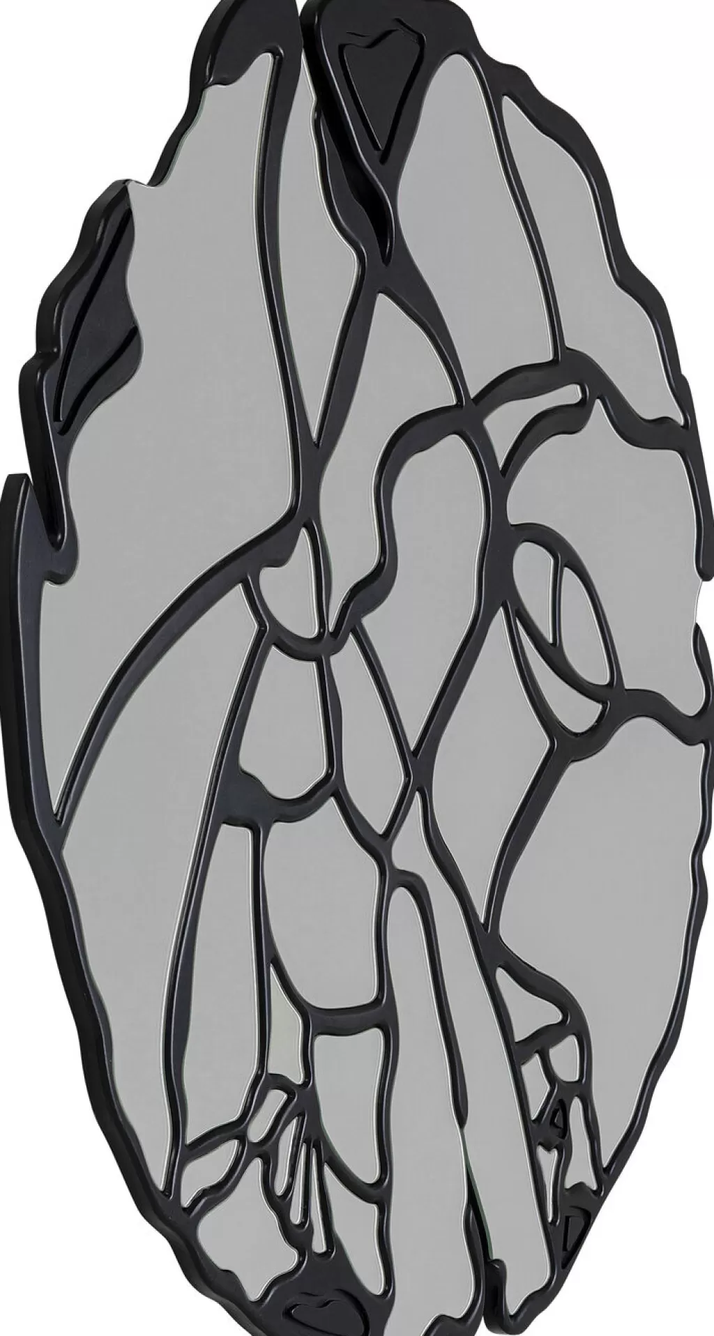 Miroir mural design KARE - Modèle Pieces en finition noir mat - Diamètre 100 cm pour déco contemporaine