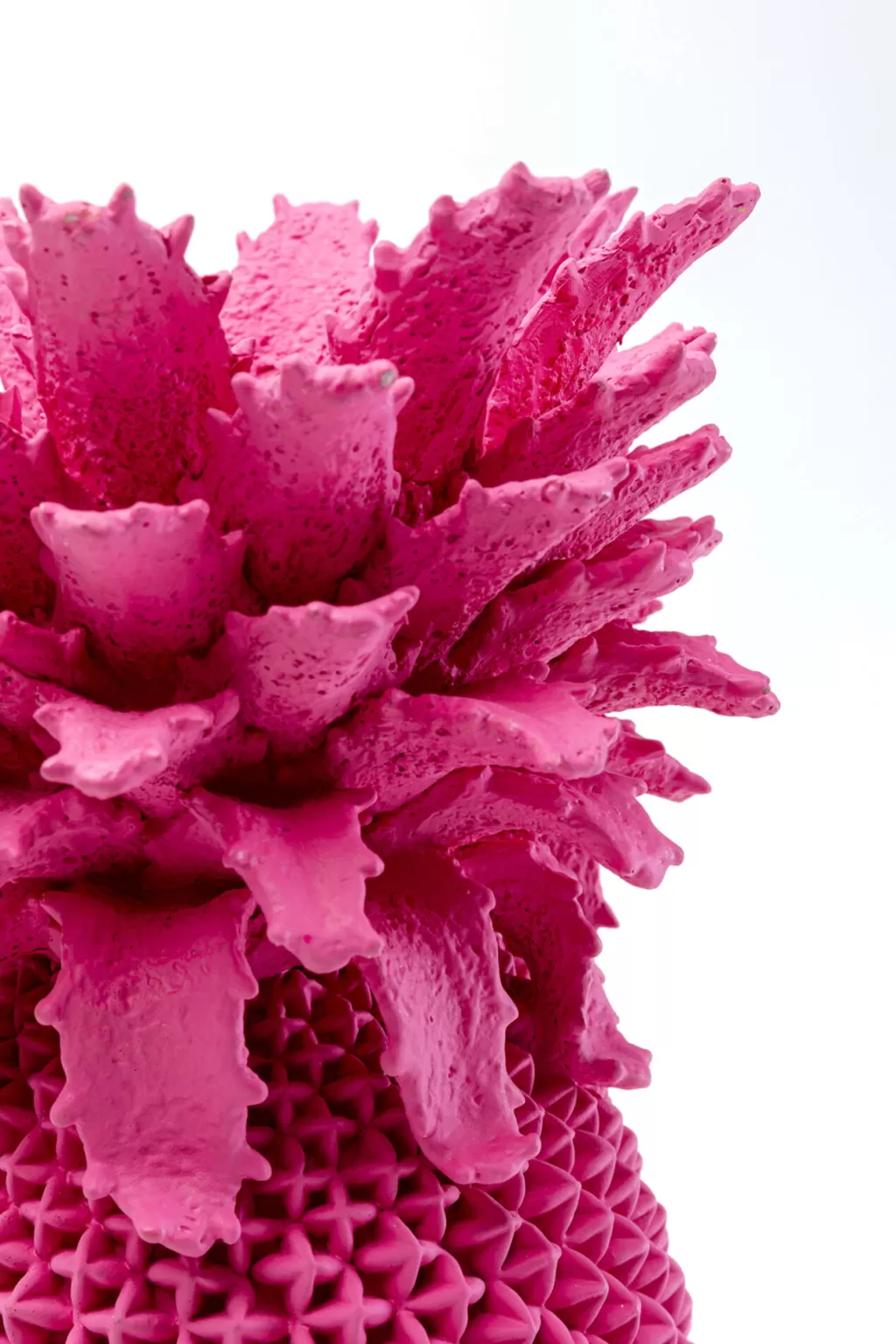 Vase Design Ananas Élégant - KARE Collection Salon, Rose Poudré 30 cm