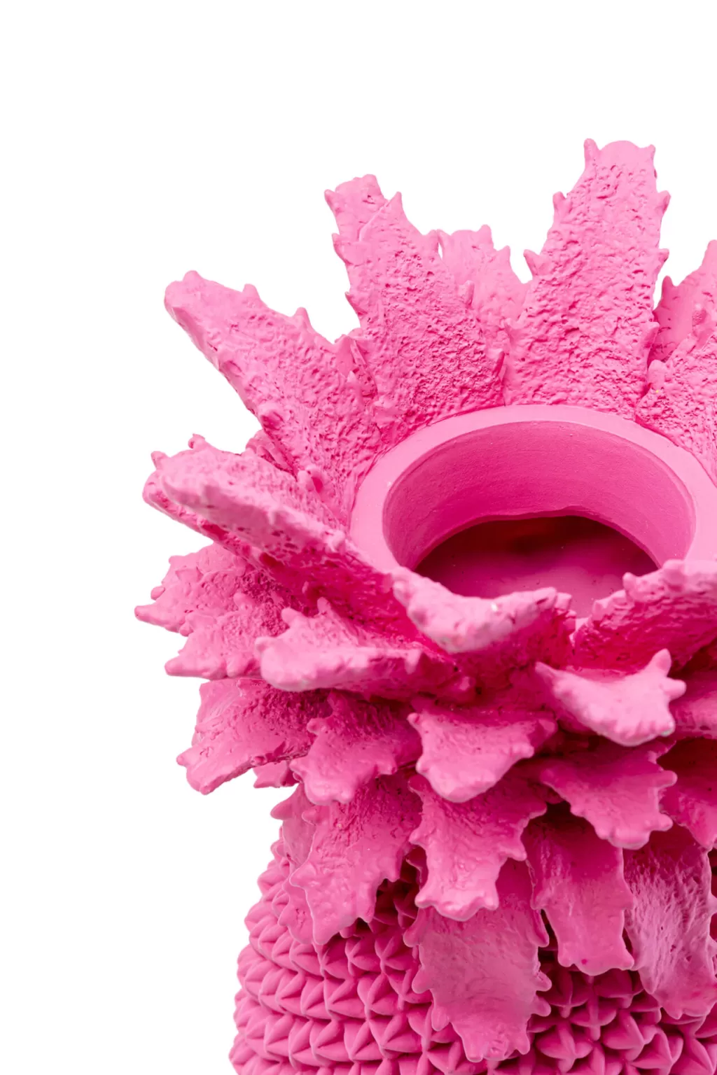 Vase Design Ananas Élégant - KARE Collection Salon, Rose Poudré 30 cm