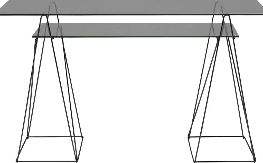 Pieds de table design Polar par KARE - Paire de supports noirs épurés (31 cm x 49 cm)