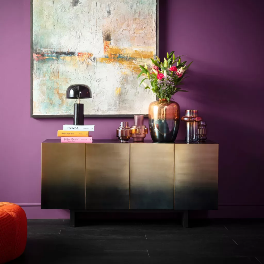 Étagère murale design Prezioso - Structure en acier brossé et plateau en chêne vieilli - Dimensions 160x78 cm - Style scandinave pour salon moderne (Collection KARE Design)