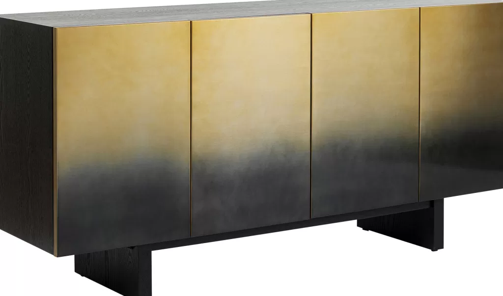 Étagère murale design Prezioso - Structure en acier brossé et plateau en chêne vieilli - Dimensions 160x78 cm - Style scandinave pour salon moderne (Collection KARE Design)