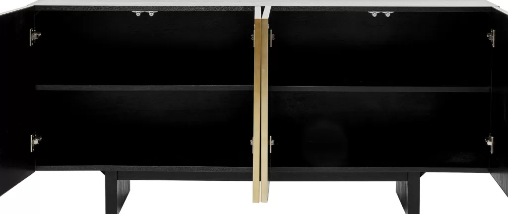 Étagère murale design Prezioso - Structure en acier brossé et plateau en chêne vieilli - Dimensions 160x78 cm - Style scandinave pour salon moderne (Collection KARE Design)