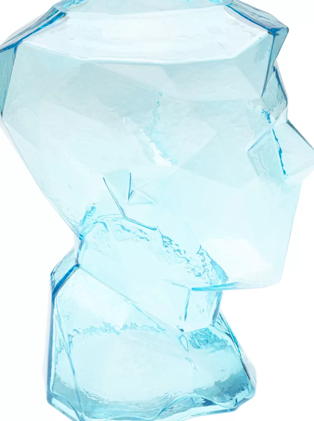 Vase Design Prisma Visage Moderne – Déco Élégante pour Salon, Bleu Clair 30 cm par KARE