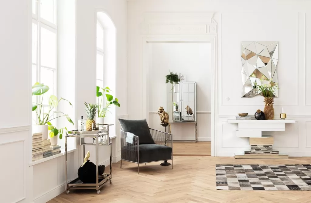 Miroir mural design Prismatique Kare - Format grand 120 x 80 cm - Élégante décoration contemporaine pour intérieur