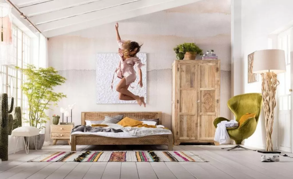 Lit design élégant KARE Puro 180x200 cm - Confort optimal et matériaux haut de gamme pour chambre spacieuse