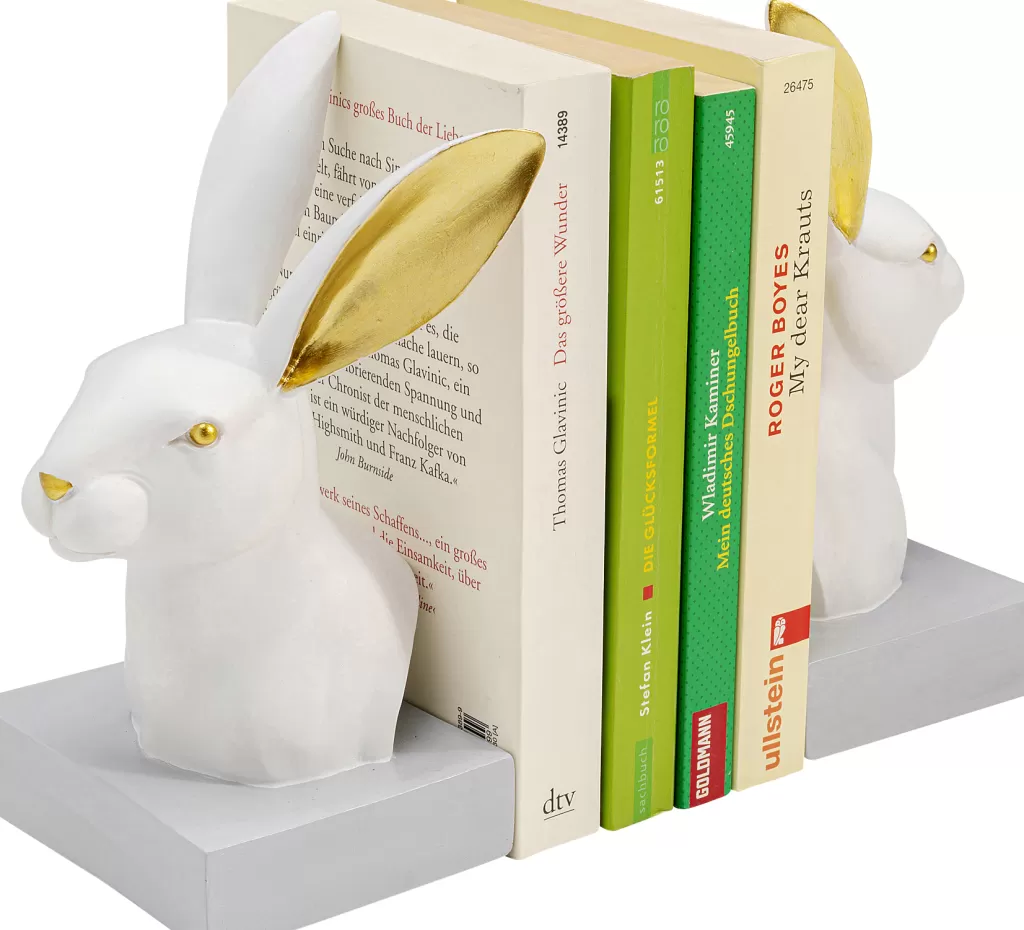 KARE Design - Serre-Livres Déco Lapins Kanit en 2 Pièces (Collection Rongeurs Chic)