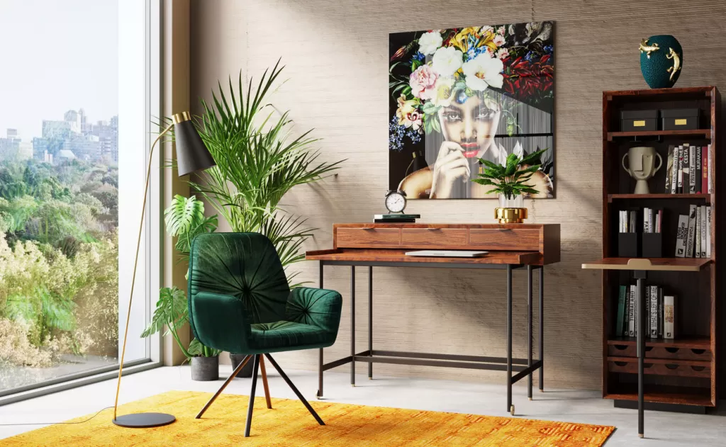 Bureau design contemporain Ravello par KARE - Plateau 120x82 cm, idéal pour espace bureau élégant