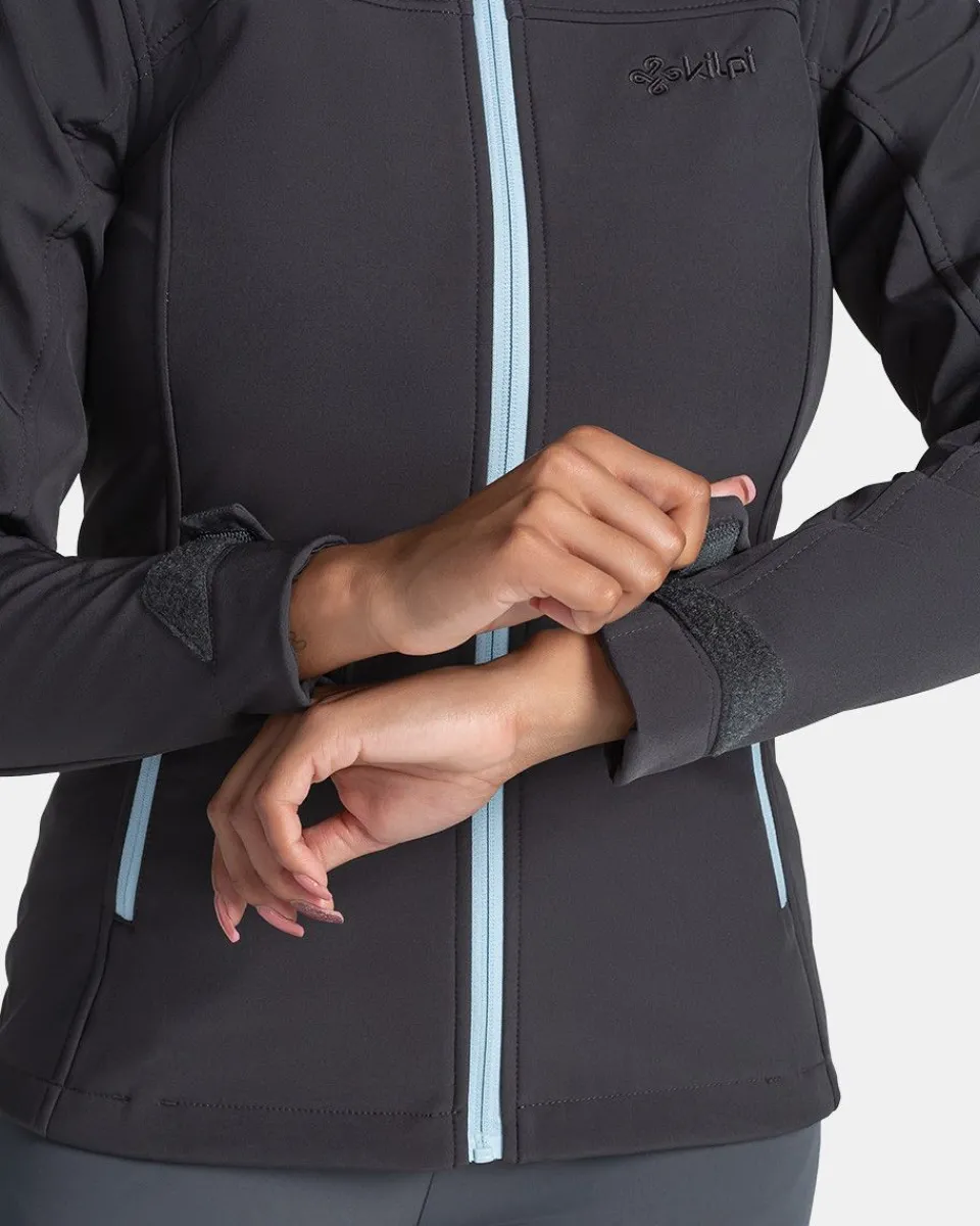 Veste Softshell Femme Kilpi - Confort léger pour randonnées actives | Modèle RAVIA-W avec protection anti-vent | Manteau technique polyvalent saisons fraîches