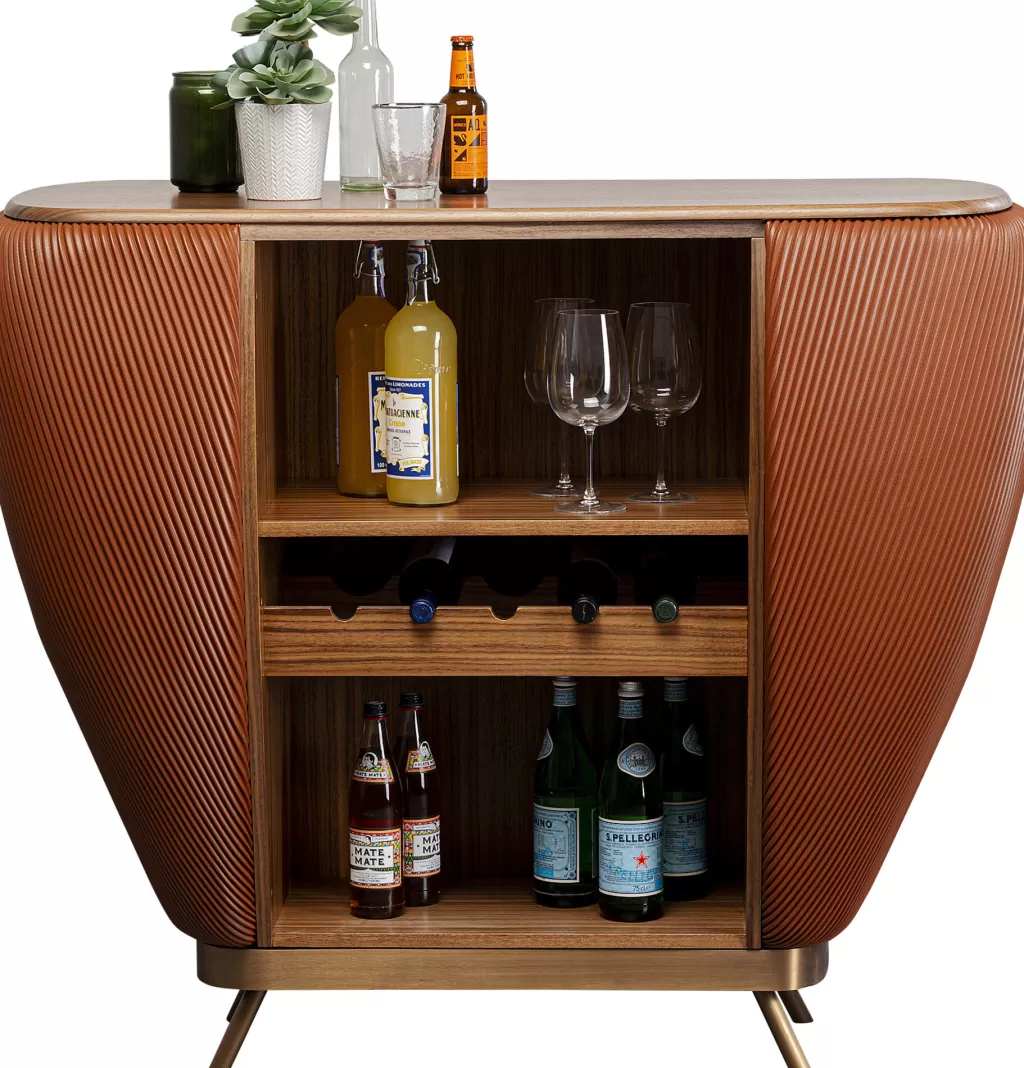 Tabouret de Bar Design Rio par KARE - Cuir Texturé Marron, Style Contemporain