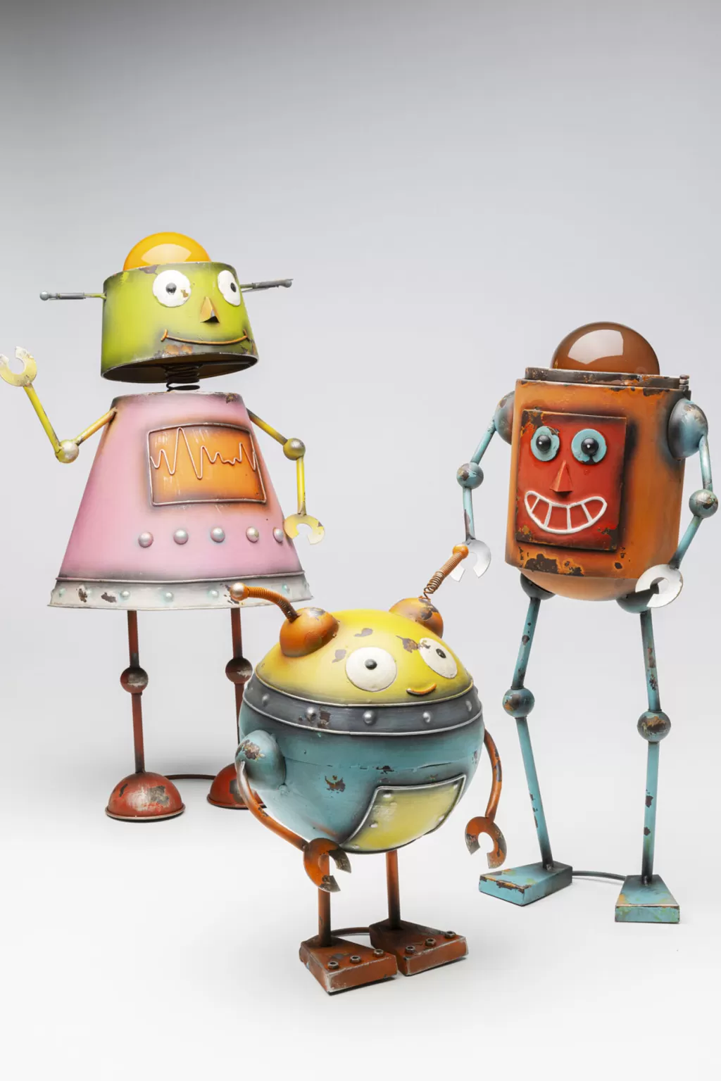 Décorations Industrielles Modernes – Figurine Robotique Gabby Design KARE en Métal, Hauteur 62 cm