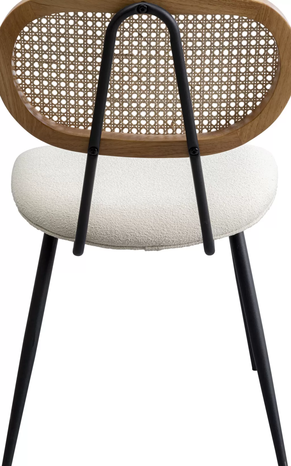 Chaise Design Scandinave Rosali par KARE - Assise Confortable en Tissu Résistant, Teinte Crème