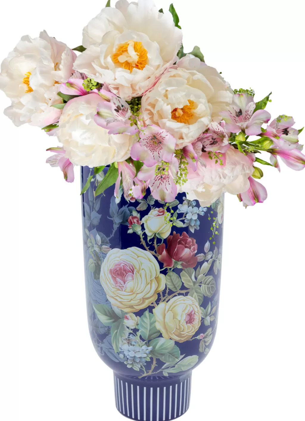 Vase Design Moderne Rose Magique - Décor Bleu Ciel pour Salon, 27 cm - Création KARE