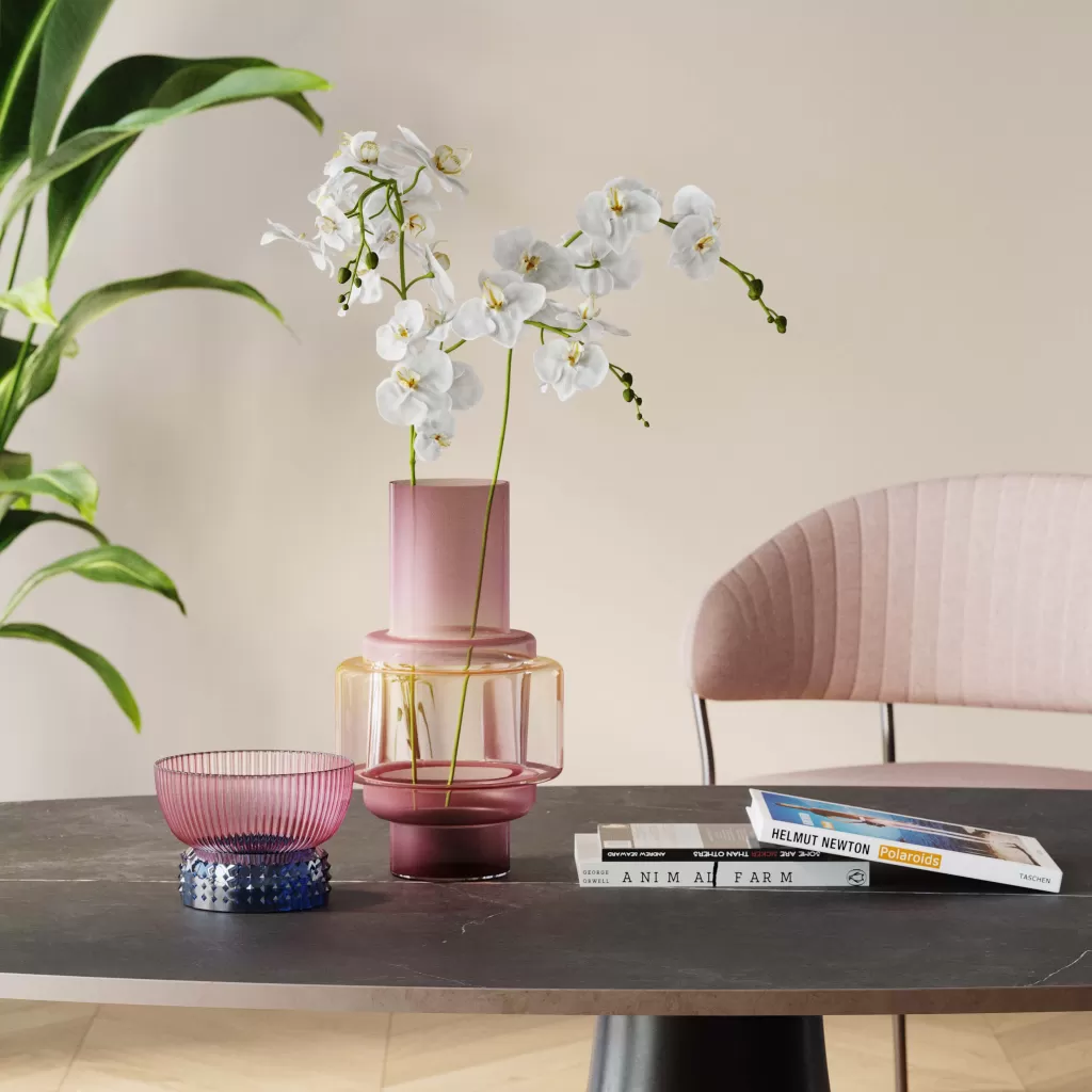 Vase Design Rosie par KARE - Élégant maljakko moderne en céramique, 35 cm, idéal pour décor intérieur contemporain
