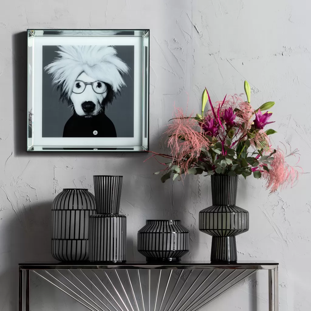 Vase design contemporain Roulette - 41 cm par KARE, pièce maîtresse élégante pour intérieur moderne