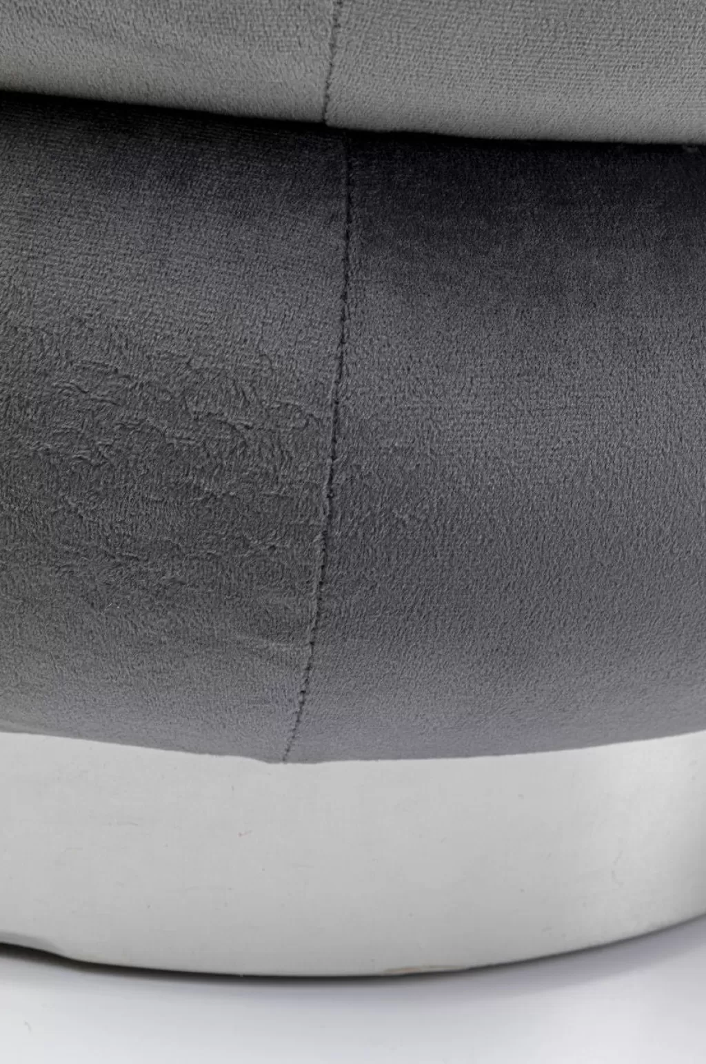 Tabouret design contemporain KARE - Gris acier, Diamètre 45 cm