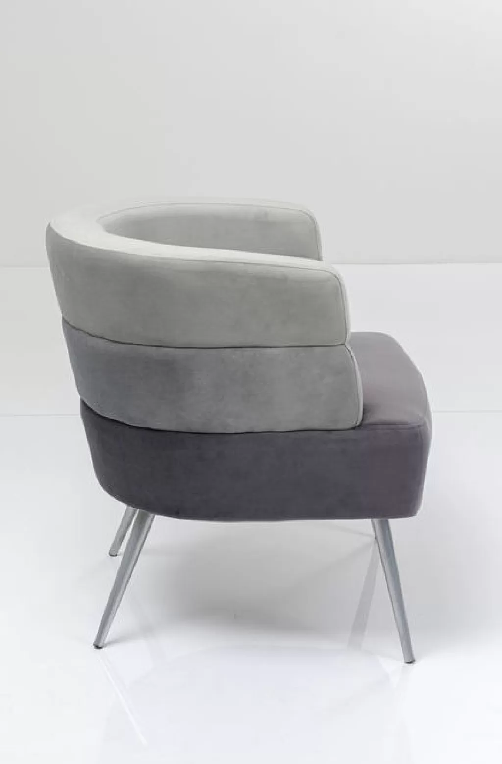 Fauteuil Design Sandwich par KARE - Gris Anthracite, Confort Moderne pour Salon