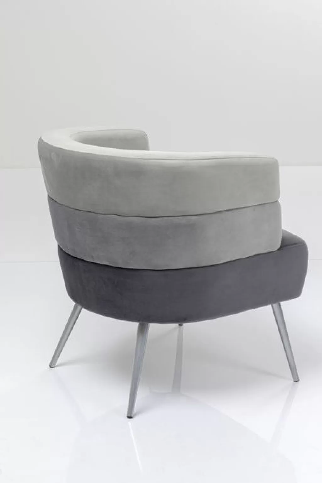 Fauteuil Design Sandwich par KARE - Gris Anthracite, Confort Moderne pour Salon