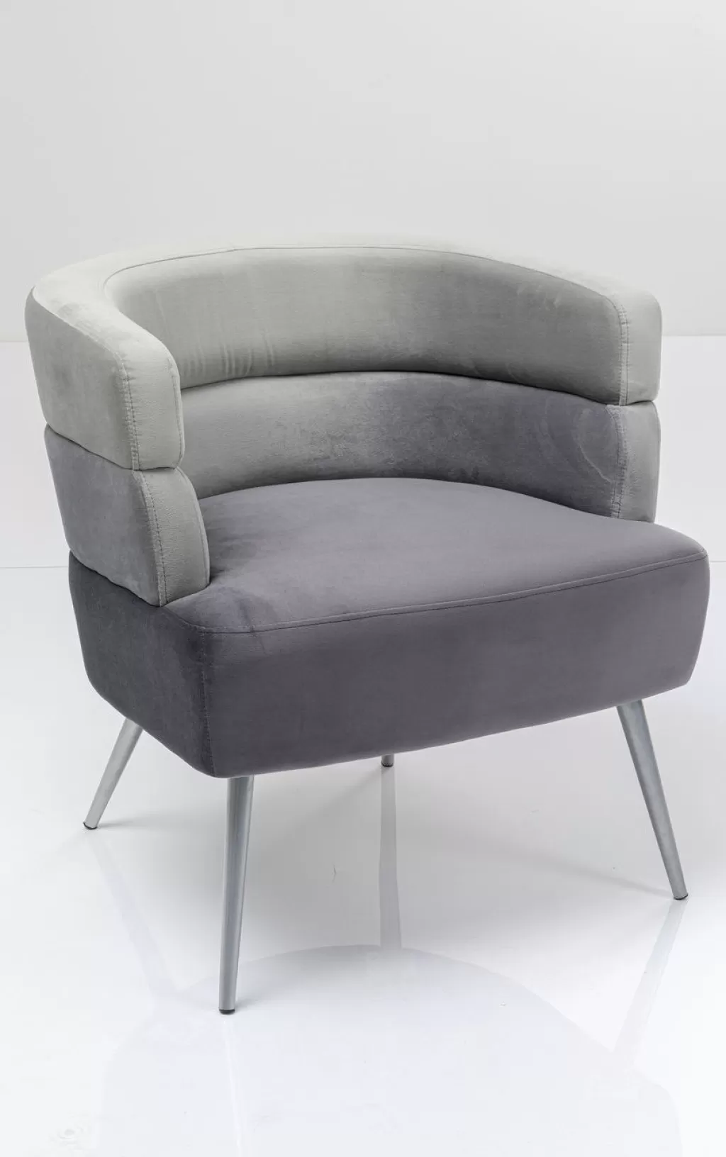 Fauteuil Design Sandwich par KARE - Gris Anthracite, Confort Moderne pour Salon
