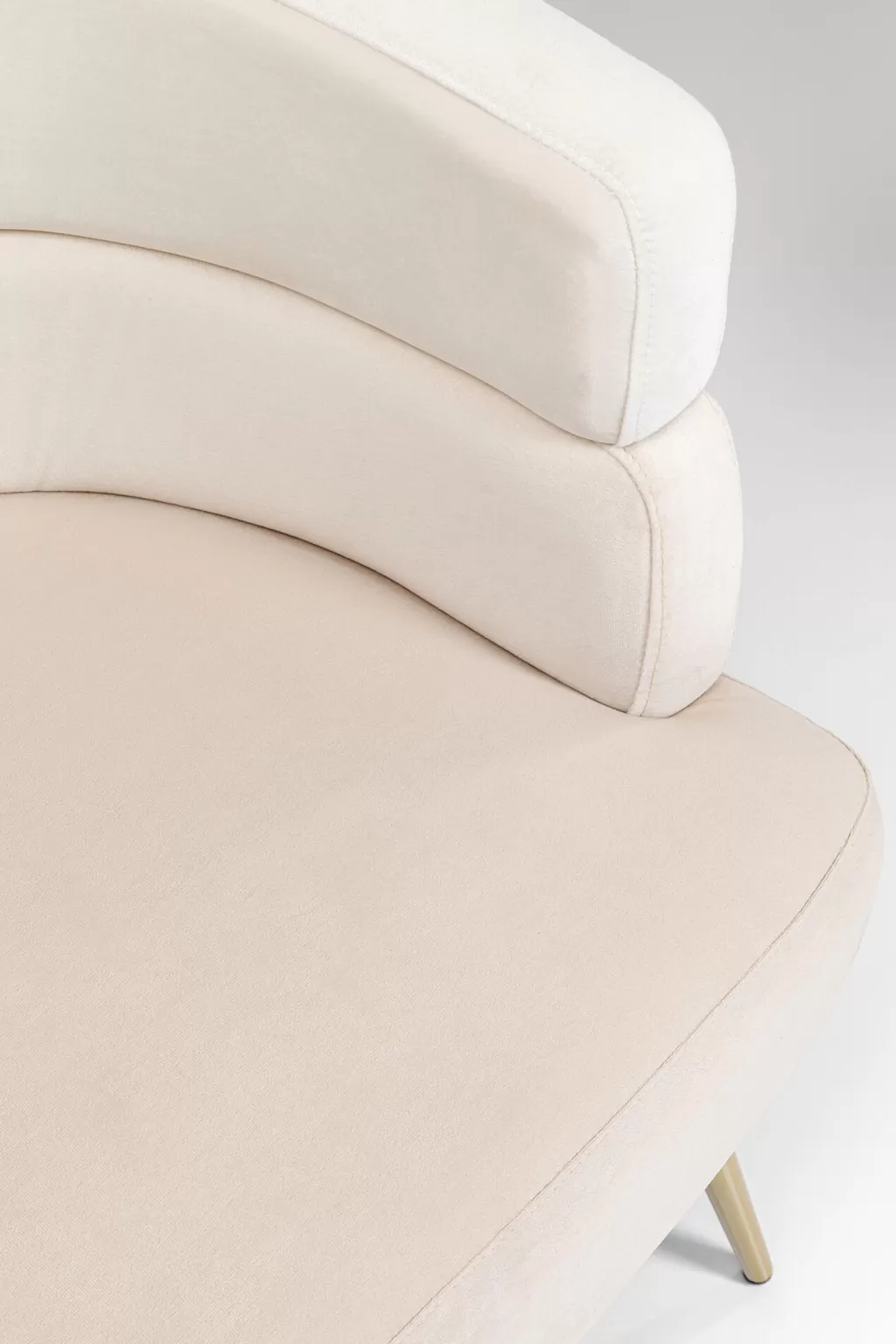 Canapé convertible 2 places KARE Design 'Sandwich' - Tissu crème doux 125cm - Confort moderne pour votre salon
