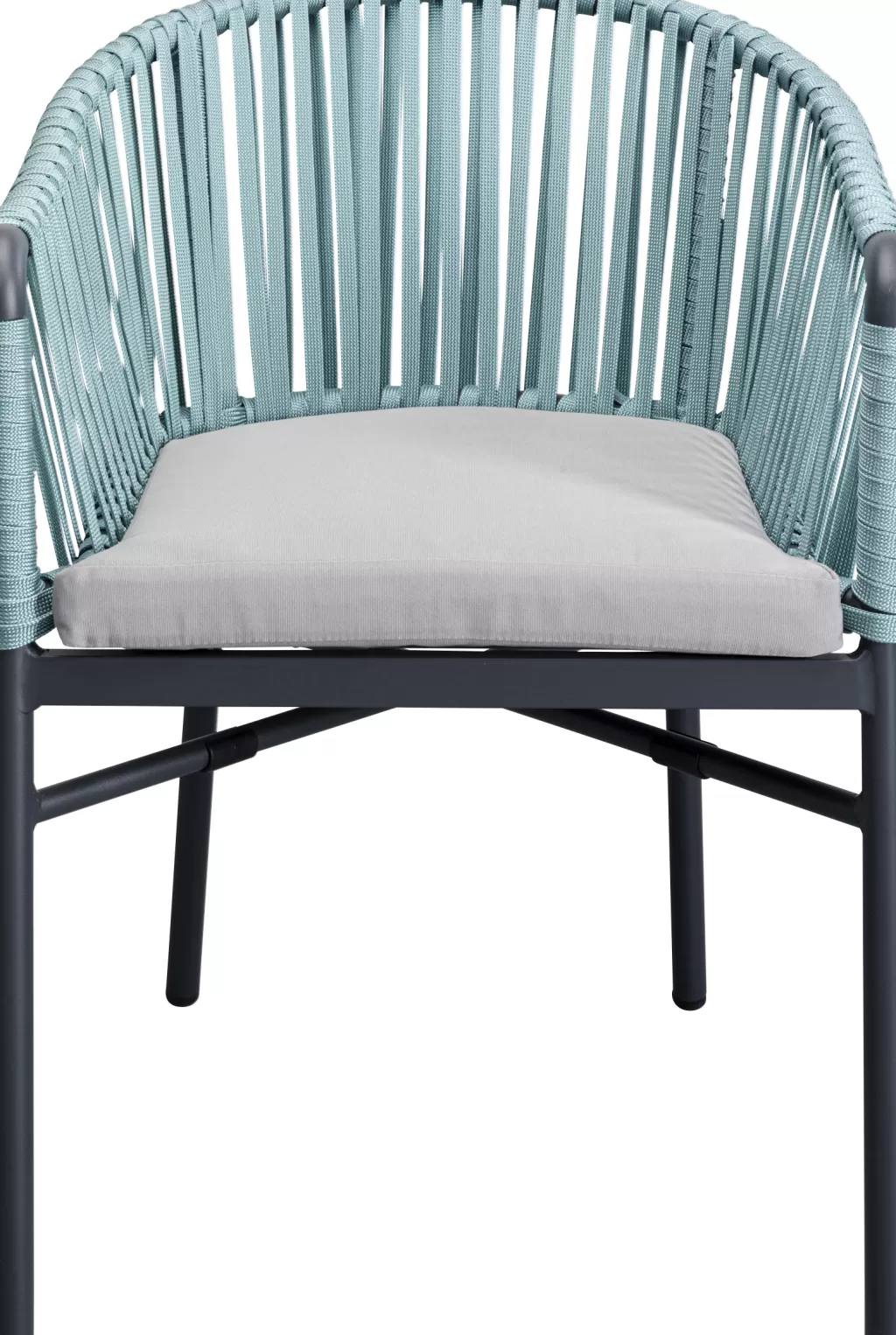 Chaise d'extérieur confortable avec accoudoirs Santanyi - Design contemporain en résine tressée par KARE Collection