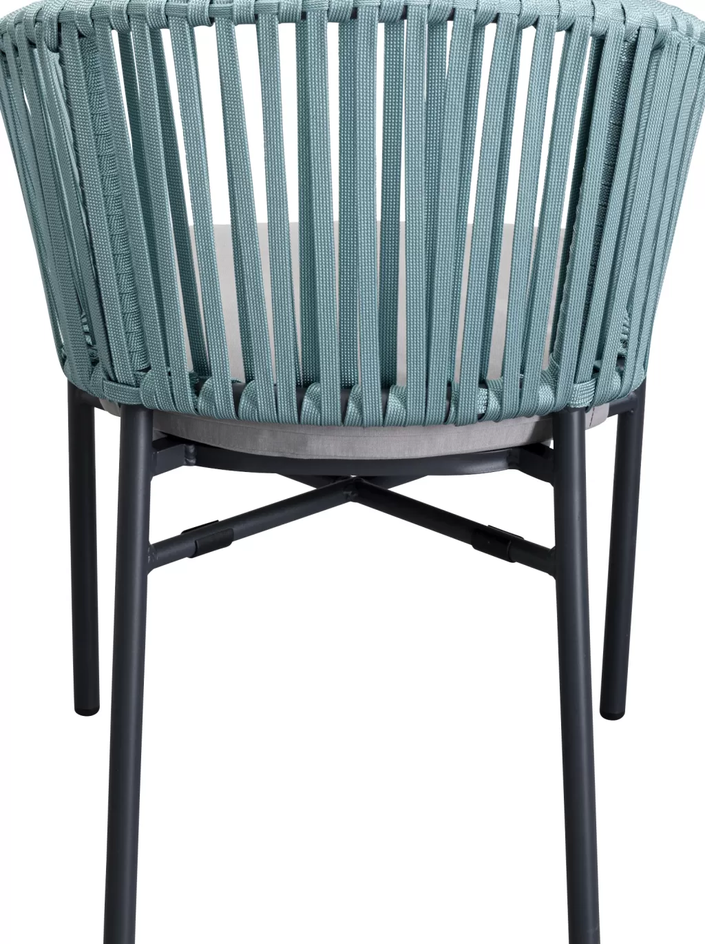 Chaise d'extérieur confortable avec accoudoirs Santanyi - Design contemporain en résine tressée par KARE Collection