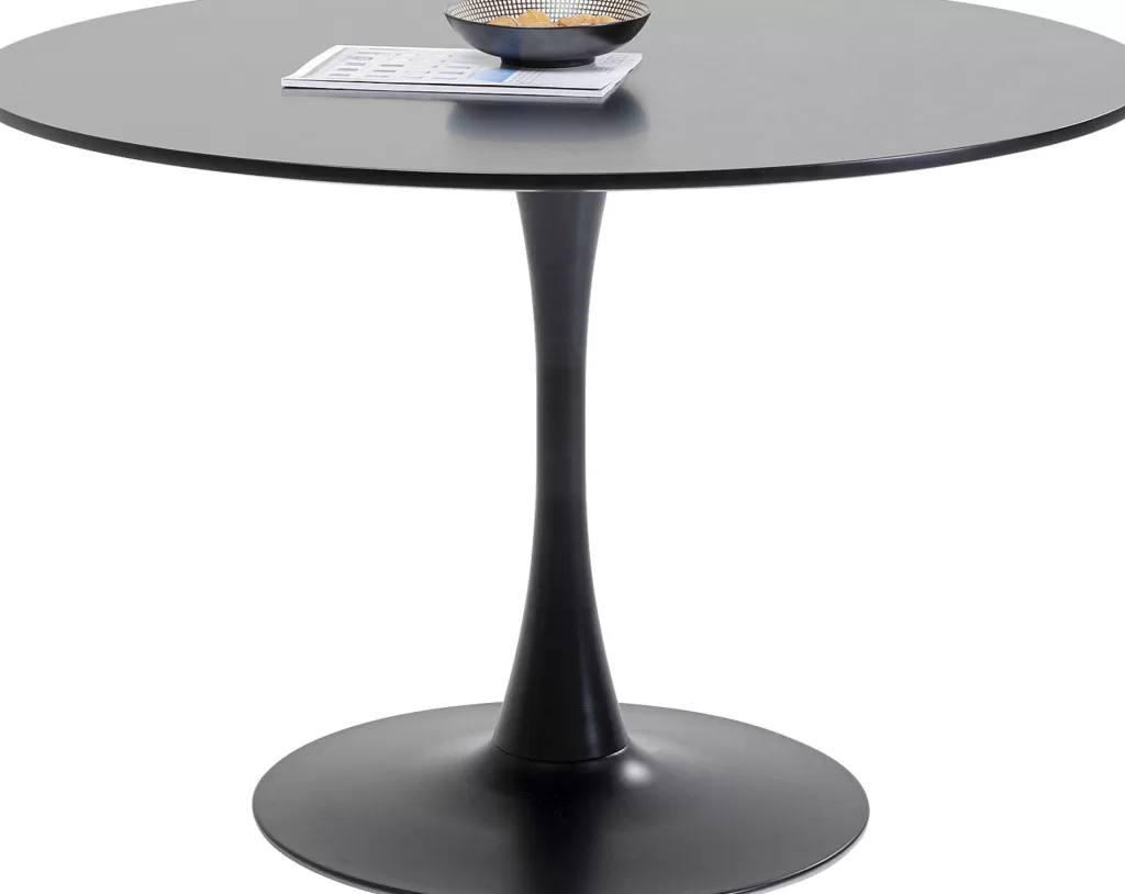Table Ronde Élégante KARE Design - Modèle Schickeria Noir Ø110cm - Design Contemporain pour Salon