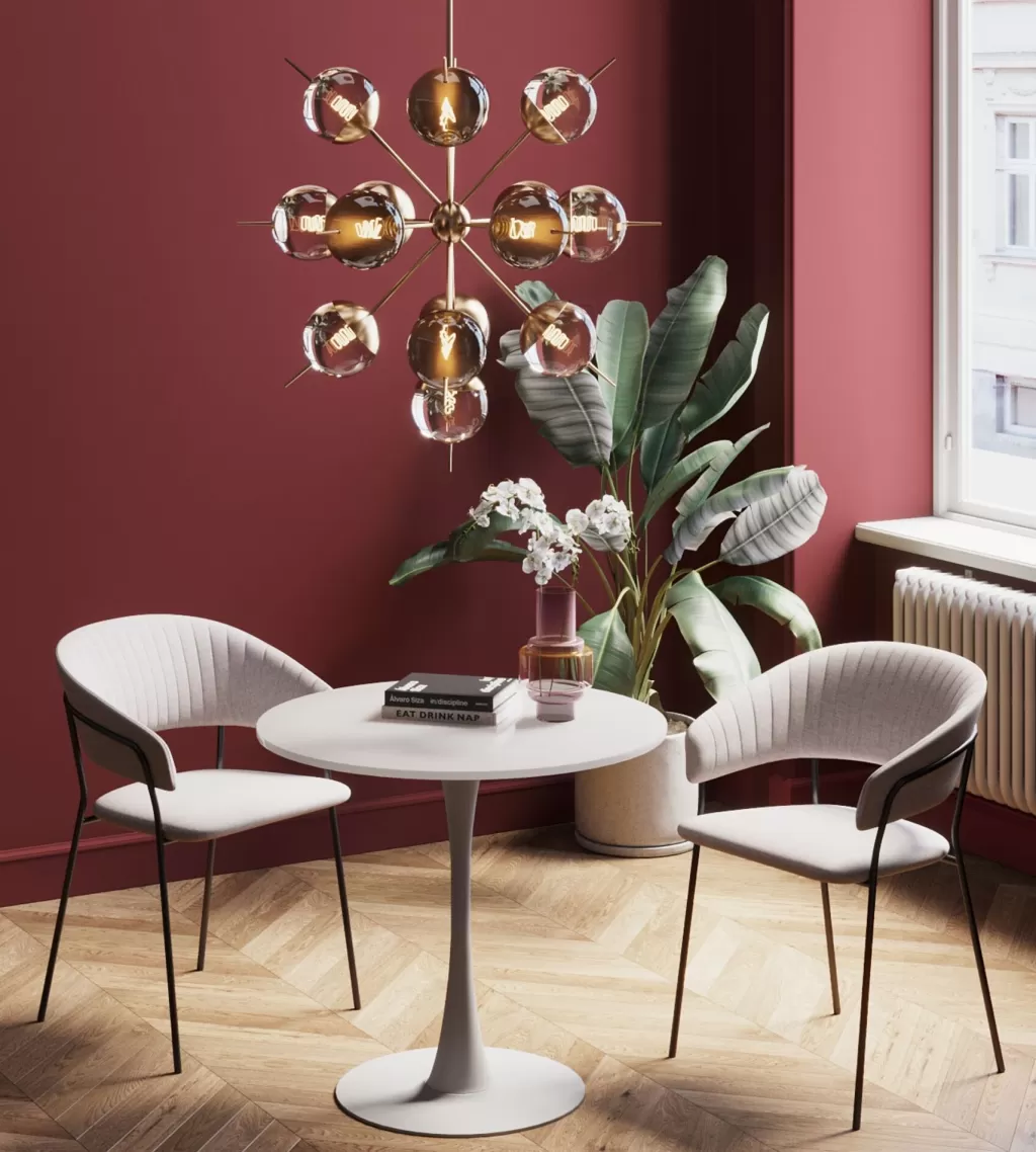 Table Ronde Design Élégante en Blanc - Diamètre 80 cm, Collection Schickeria KARE