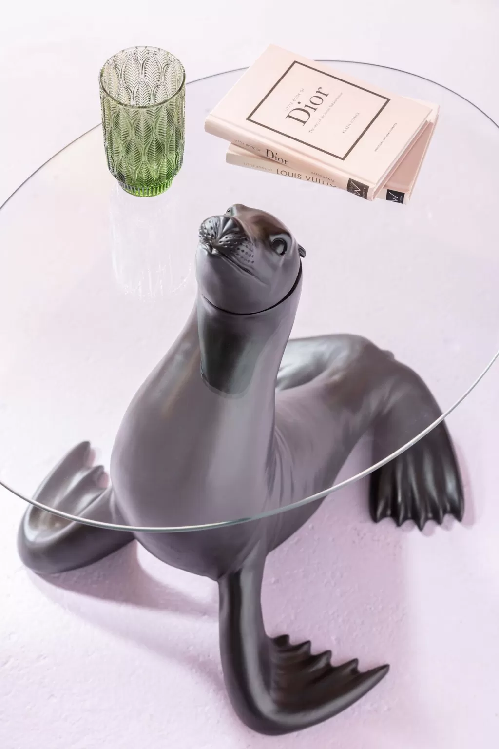 Table d'appoint design Lion de Mer - Collection maritime élégante par KARE Design, diamètre 50 cm