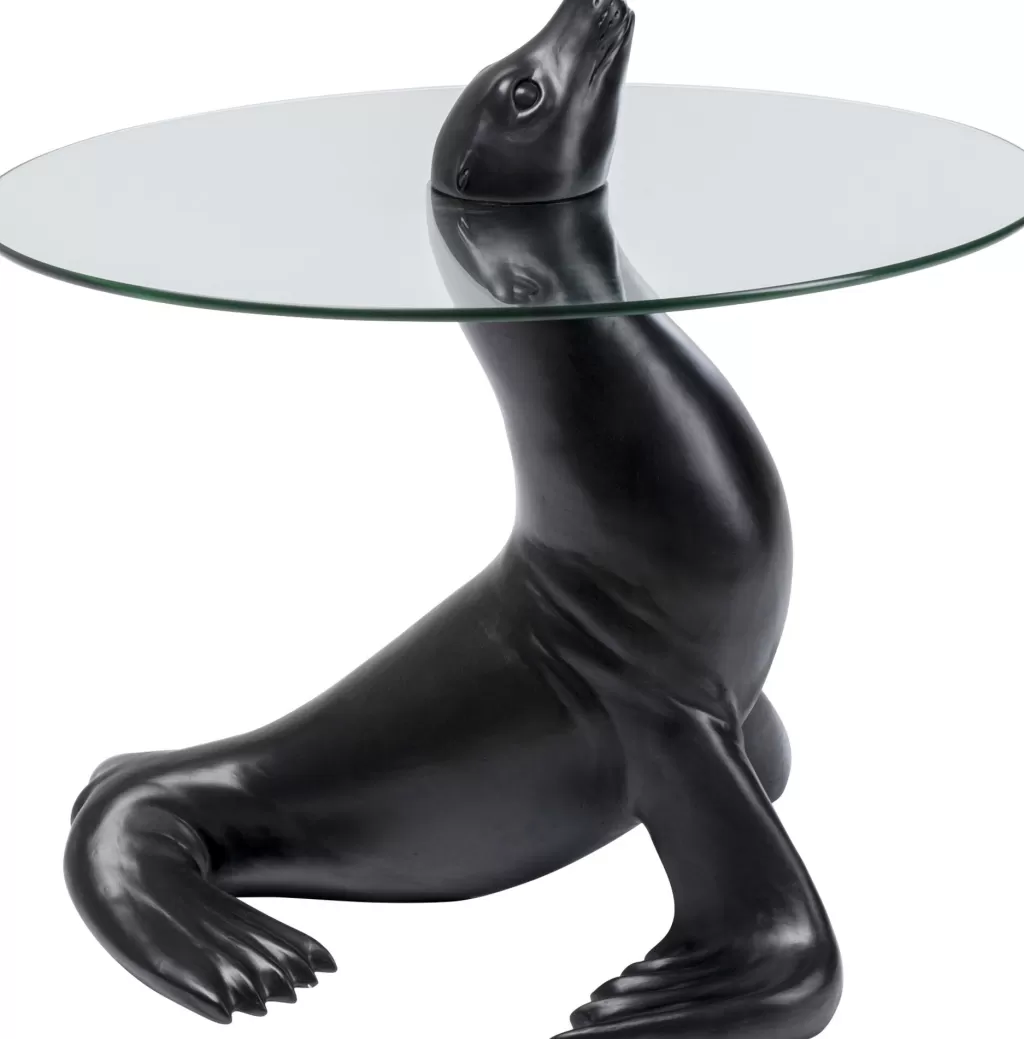 Table d'appoint design Lion de Mer - Collection maritime élégante par KARE Design, diamètre 50 cm