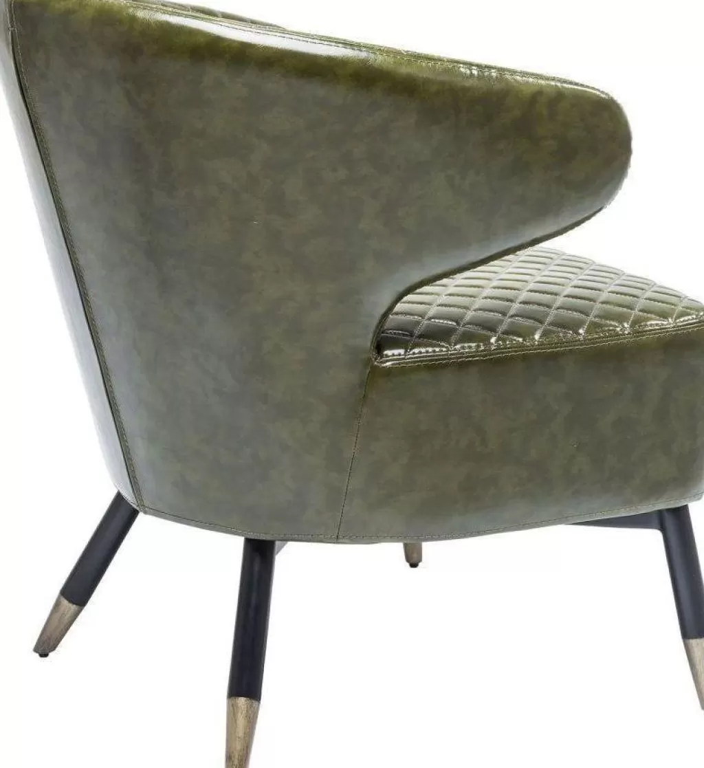 Fauteuil de détente Session par KARE Design - Tissu Vert Forêt, style Scandinave moderne pour salon confortable