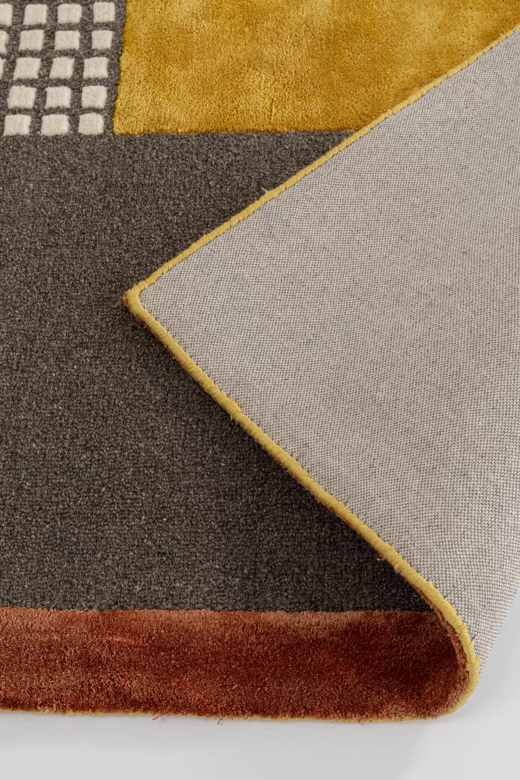 Tapis design années 70 en laine épaisse - Collection rétro KARE - Format généreux 240x170cm - Décoration contemporaine pour intérieurs branchés