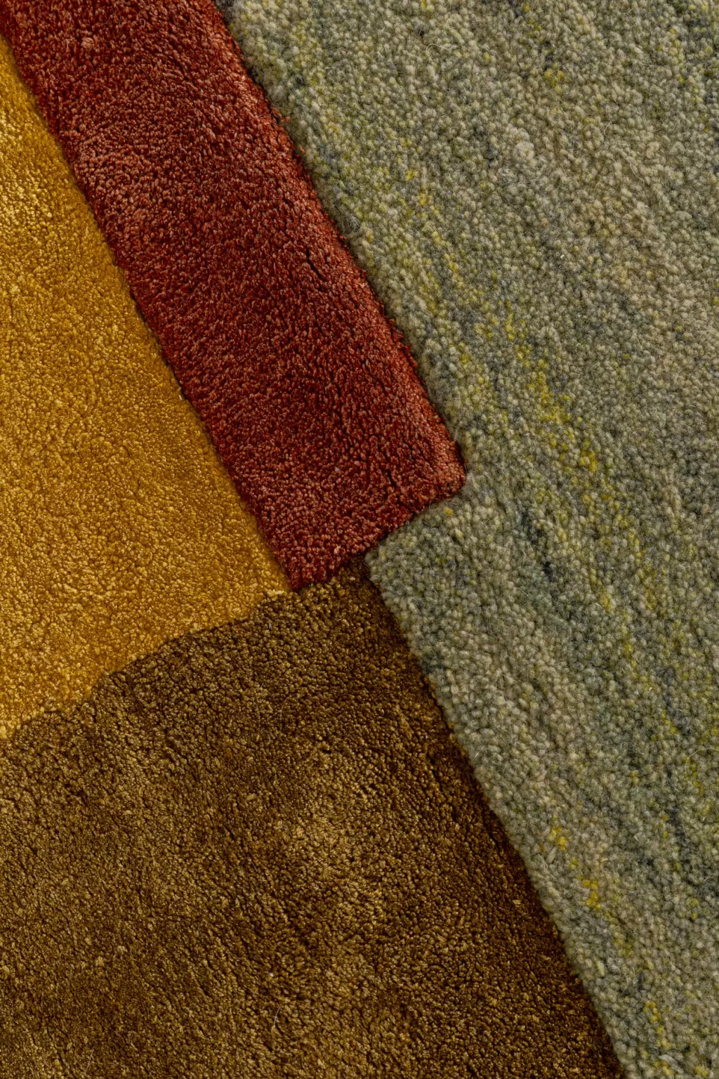 Tapis design années 70 en laine épaisse - Collection rétro KARE - Format généreux 240x170cm - Décoration contemporaine pour intérieurs branchés