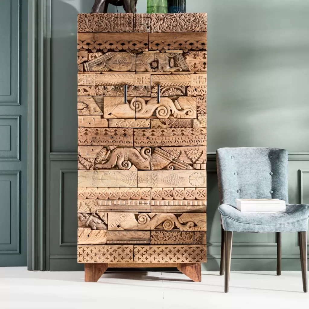 Armoire Modulaire Shanti Surprise - Puzzle Nature par KARE Design | Élégante structure 2 portes inspirée par la nature